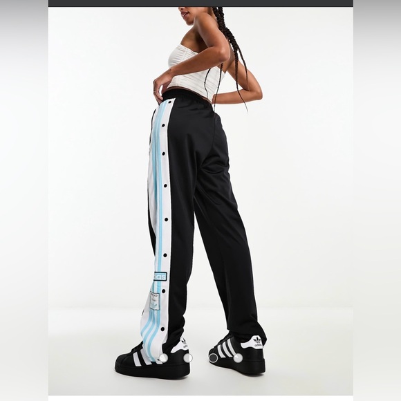 adidas Originals Pants - adidas Originals adibreak trousers in black and blue